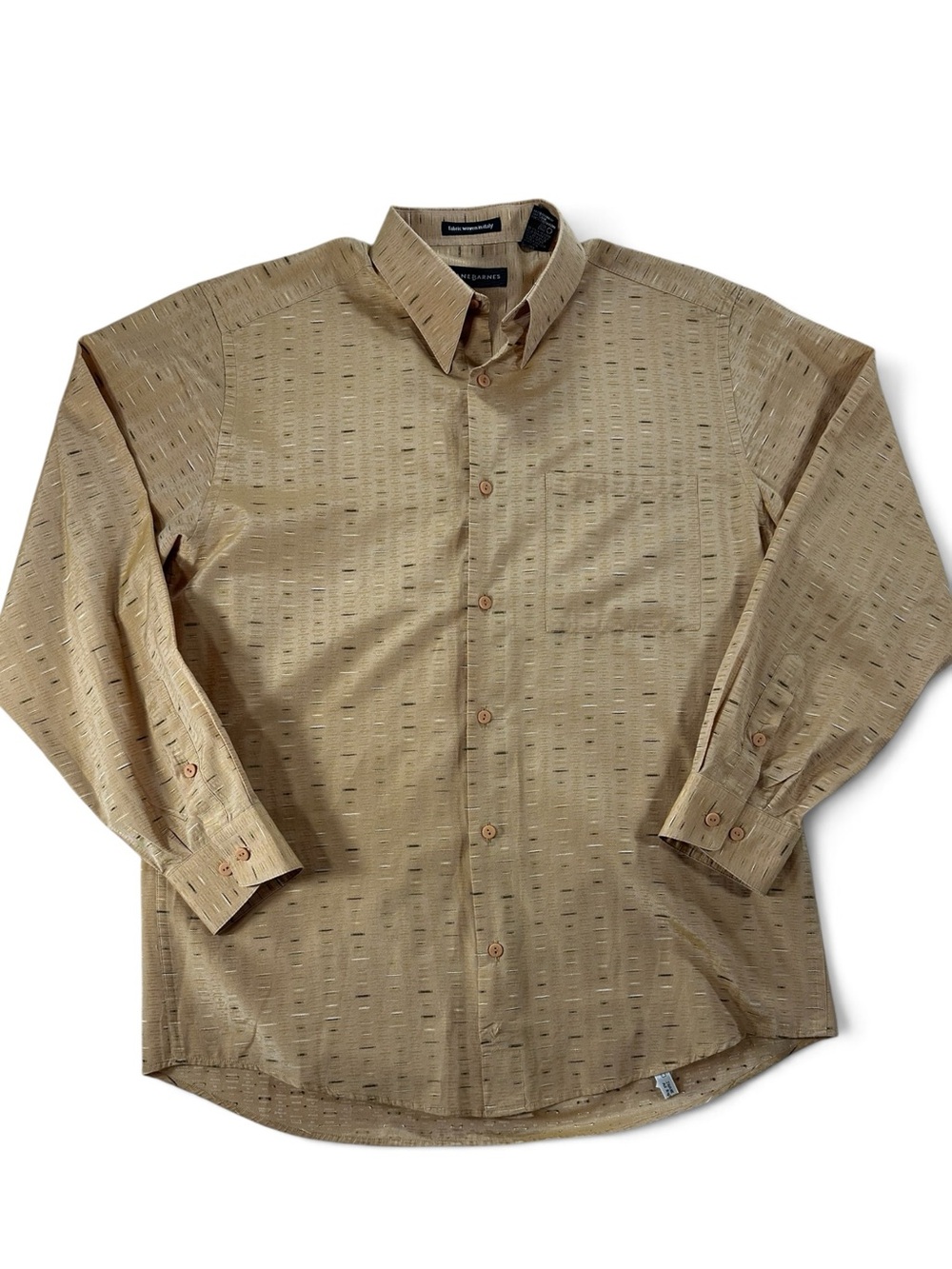 Jhane Barnes Men's Button-Down with Subtle Pattern Medium